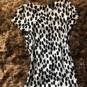 Black&White Mini Shift Dress